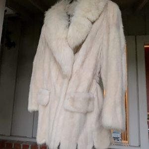 White fox fur coat